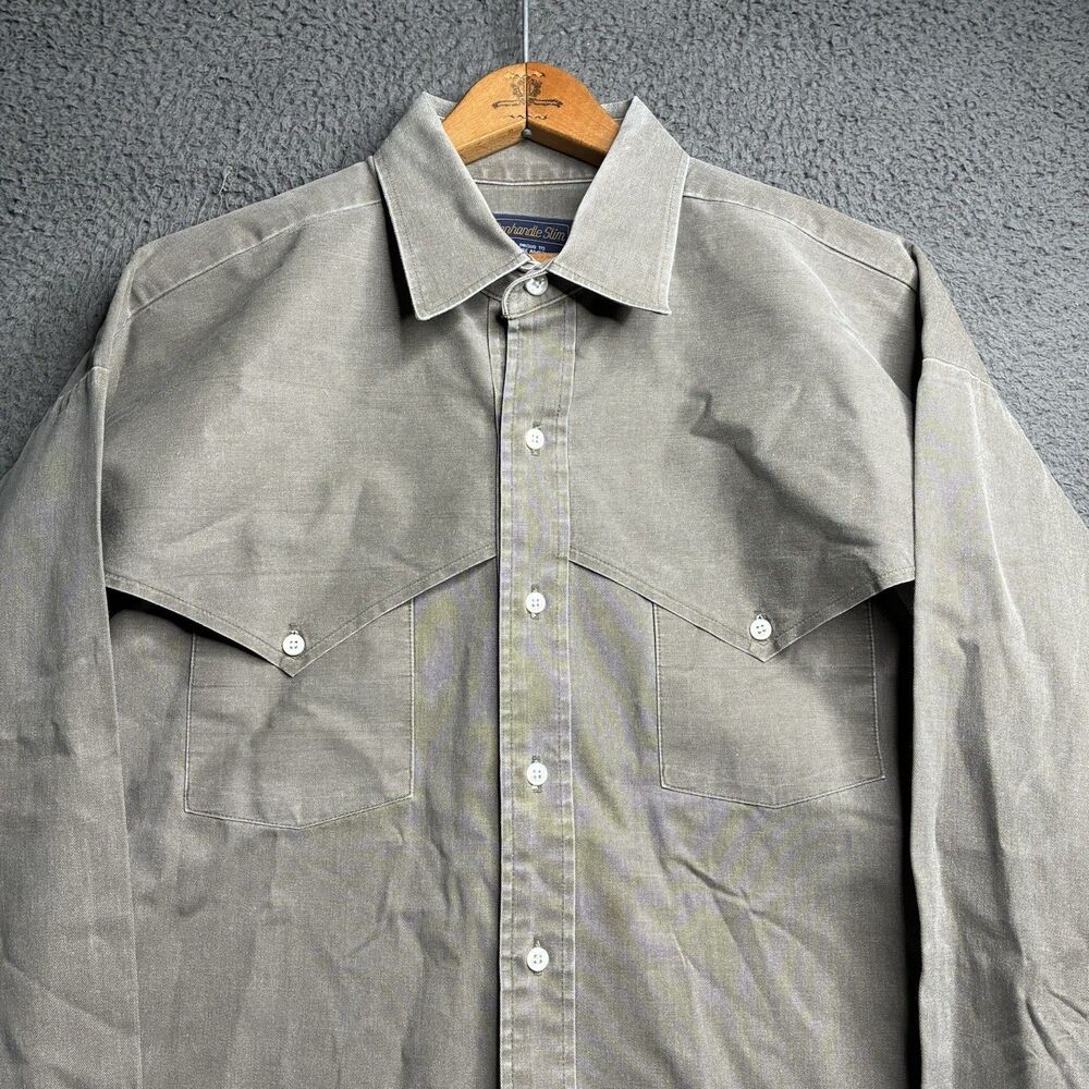 Vintage Panhandle Slim Mens XL B  TStripe Southwestern Cowboy USA Shirt